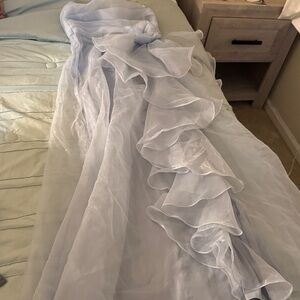 Fashion Nova Light Blue Ruffled Dress